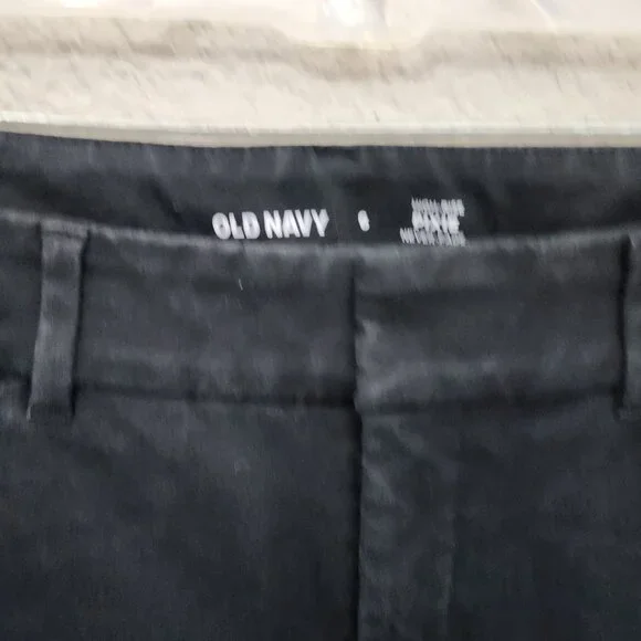 Old Navy Pants Womens Size 6 High Rise Pixie Skinny Ankle Black - Picture 2 of 12